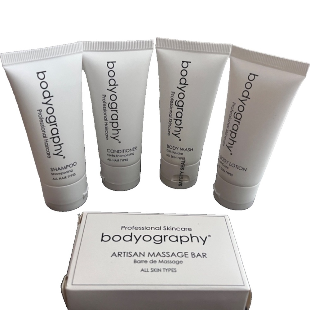 COPY - Bodyography Travel Size VEGAN Shampoo/Conditioner/Body Lotion/Wash/Soap